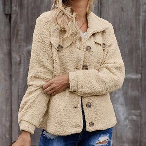 Khaki Lightweight Sherpa Jacket